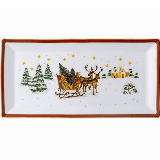 Hutschenruether Wintertime Red Rectangle Plate 36cm